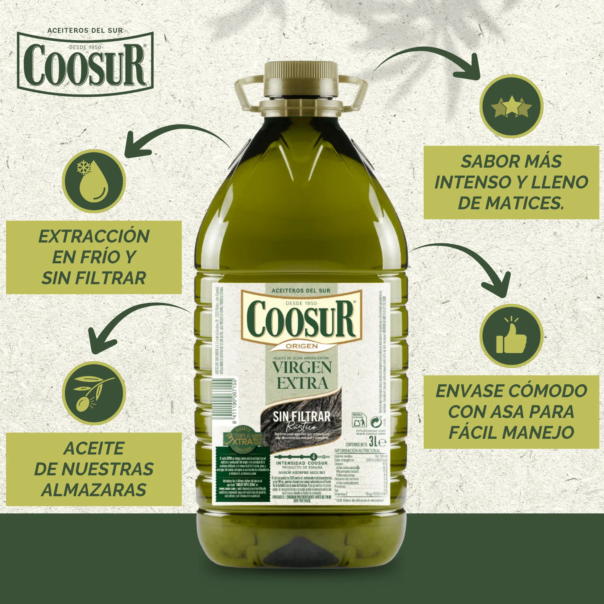 Aceite de Oliva Virgen Extra SIN FILTRAR - Image 3