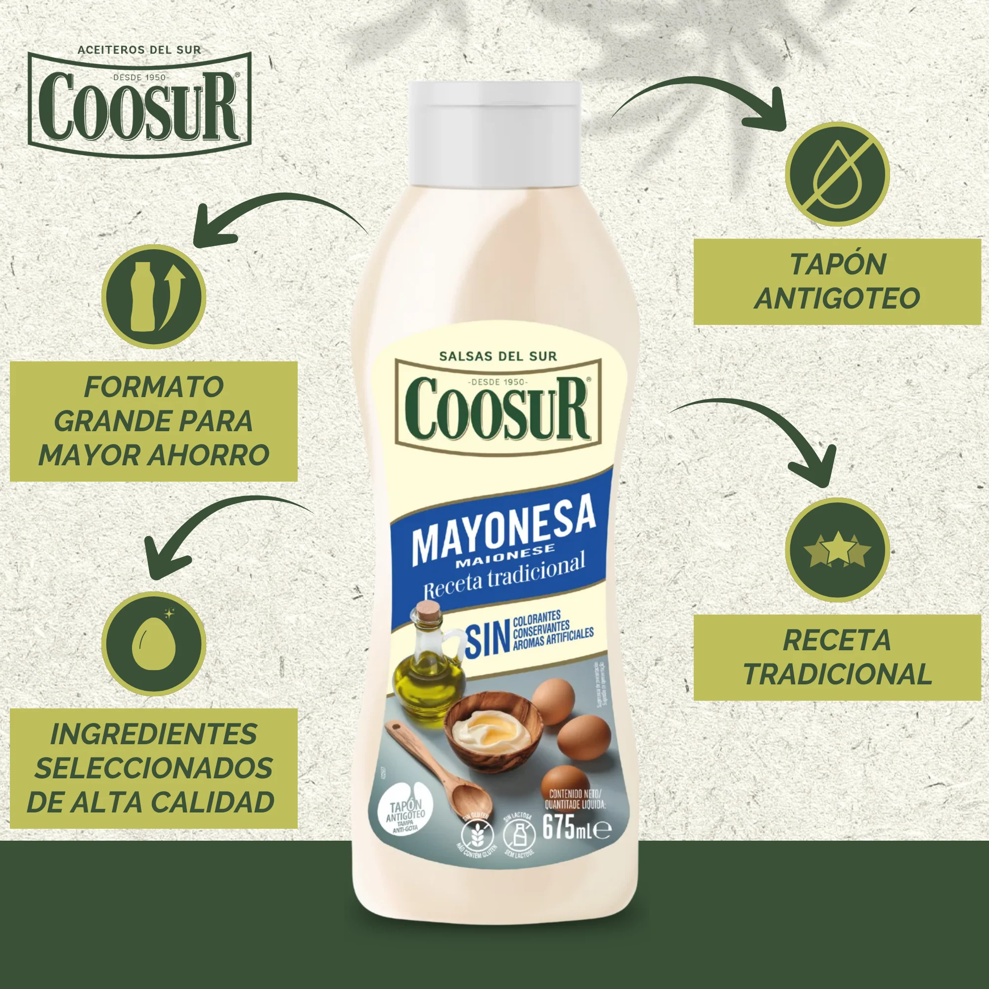 Mayonesa Coosur 675 ml - Image 3